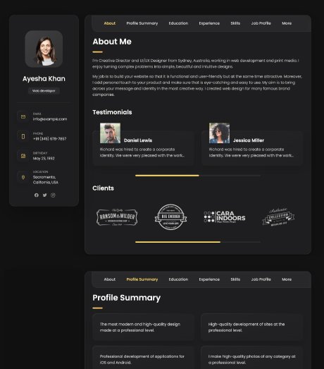 Web Developer - Online Portfolio Resume
